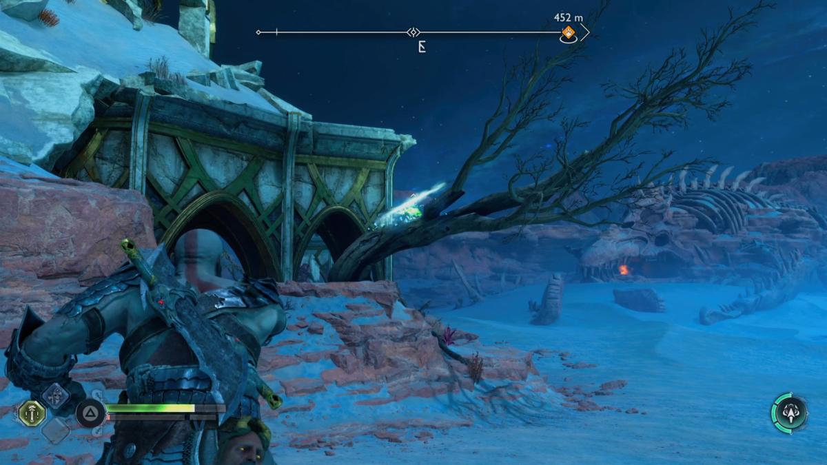 Another raven gets murdered by Kratos in The Barrens in God of War Ragnarok.